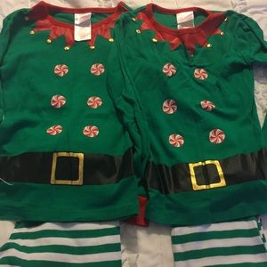 Kids elf pajamas from target